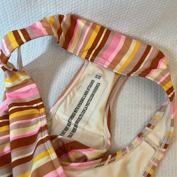 Xhilaration Vertical Stripes Bikini Set Scoop‎ Neck Bralette Cheeky Bottom XL - Picture 7 of 16